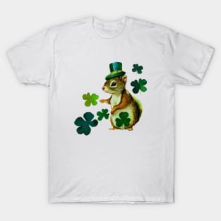 Luck of the Irish, St Patricks Day Squirrel T-Shirt